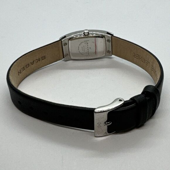 Skagen 271SSLB Women's Black Leather Analog Dial Quartz Genuine Watch JNA552 - Picture 9 of 11